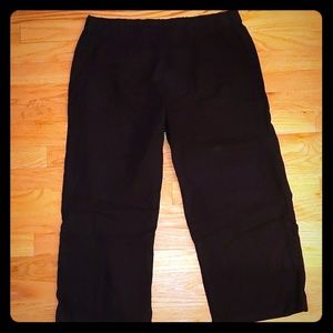 Old Navy Linen Wide Leg Cropped Pants